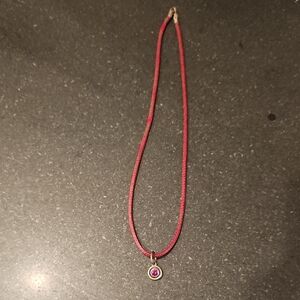 16" Red Pendant Necklace